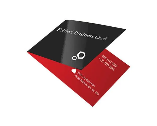 Folded Business Cards